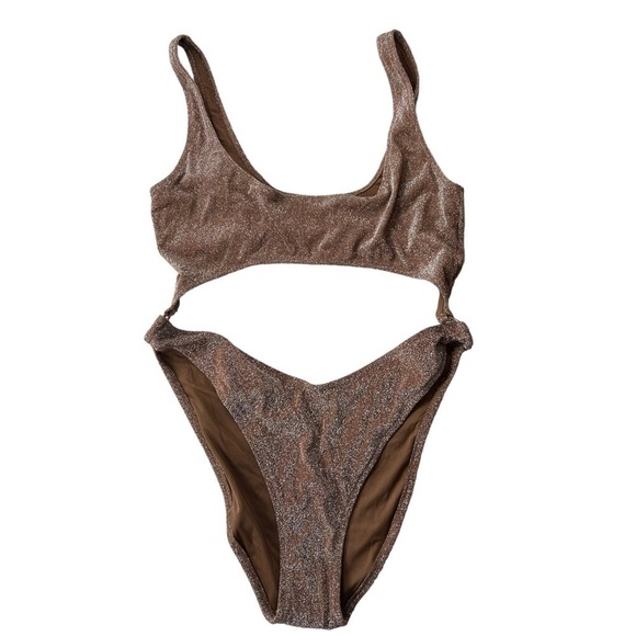 Skims Glitter Monokini Swimsuit in Jasper Size 2X - Picture 2 of 9